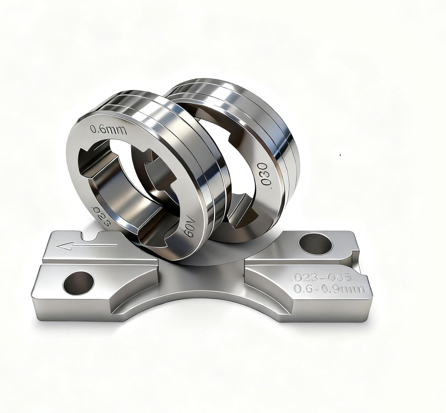 KP1696-030S Drive Roll Kit .023-.030 V-Groove Solid Wire Replacement For Lincoln Power MIG 216, 255XT, 350MP, MIG Welder & LN-15, Power feed 25M, LF-72, LN-25 PRO, LN-25 PRO Dual Power Wire Feeder