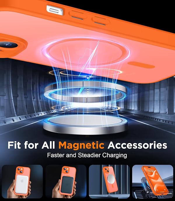 SPIDERCASE Magnetic for iPhone 15 Plus Case,Orange by SPIDERCASE - Used condition - Image 4