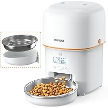 Automatic Cat Feeders - 2L Cat Food Dispenser Easy to Use, Timed Automatic Pet Feeder with Over 180-day Battery Life, 1-6 Meals Dry Food Programmable Portion Control Also for Dogs