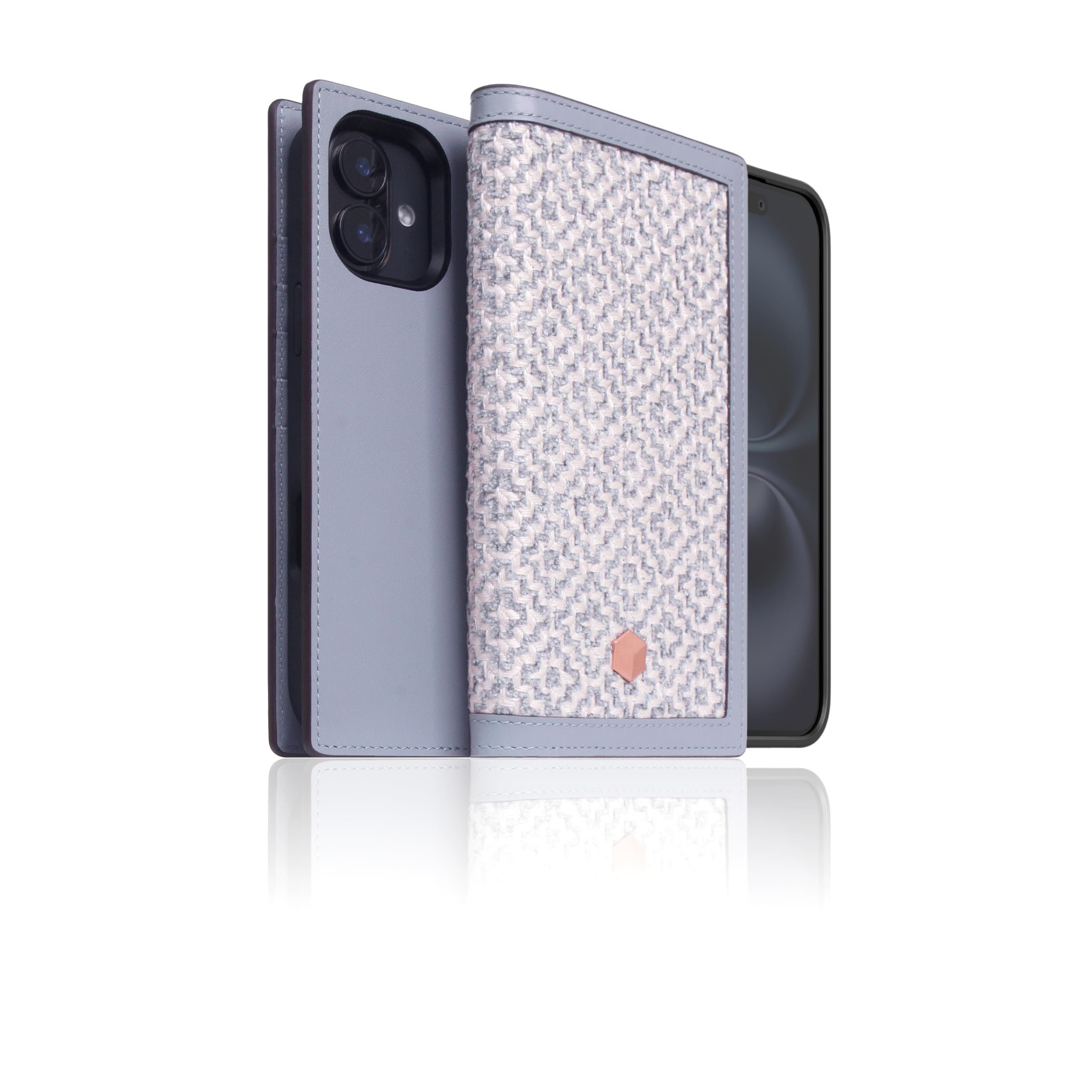 SLG D5 Edition British Fabric Wallet Case for iPhone 16 - [2-in-1] Handcrafted Detachable Diary Style with Magnetic MagSafe Back Cover, Gift Box