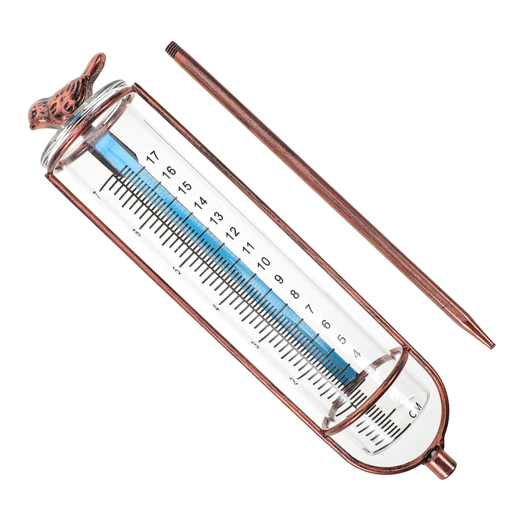 Gatuida 2stücke Regenmesser Ersatzrohr Transparentes Messrohr Für Garten Outdoor Präzise Messung Stabil Langlebig Elegantes Design Mit Rotem Dichtungsring