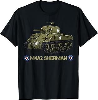 World War 2 American Tank M4A2 Sherman memorabilia gift T-Shirt