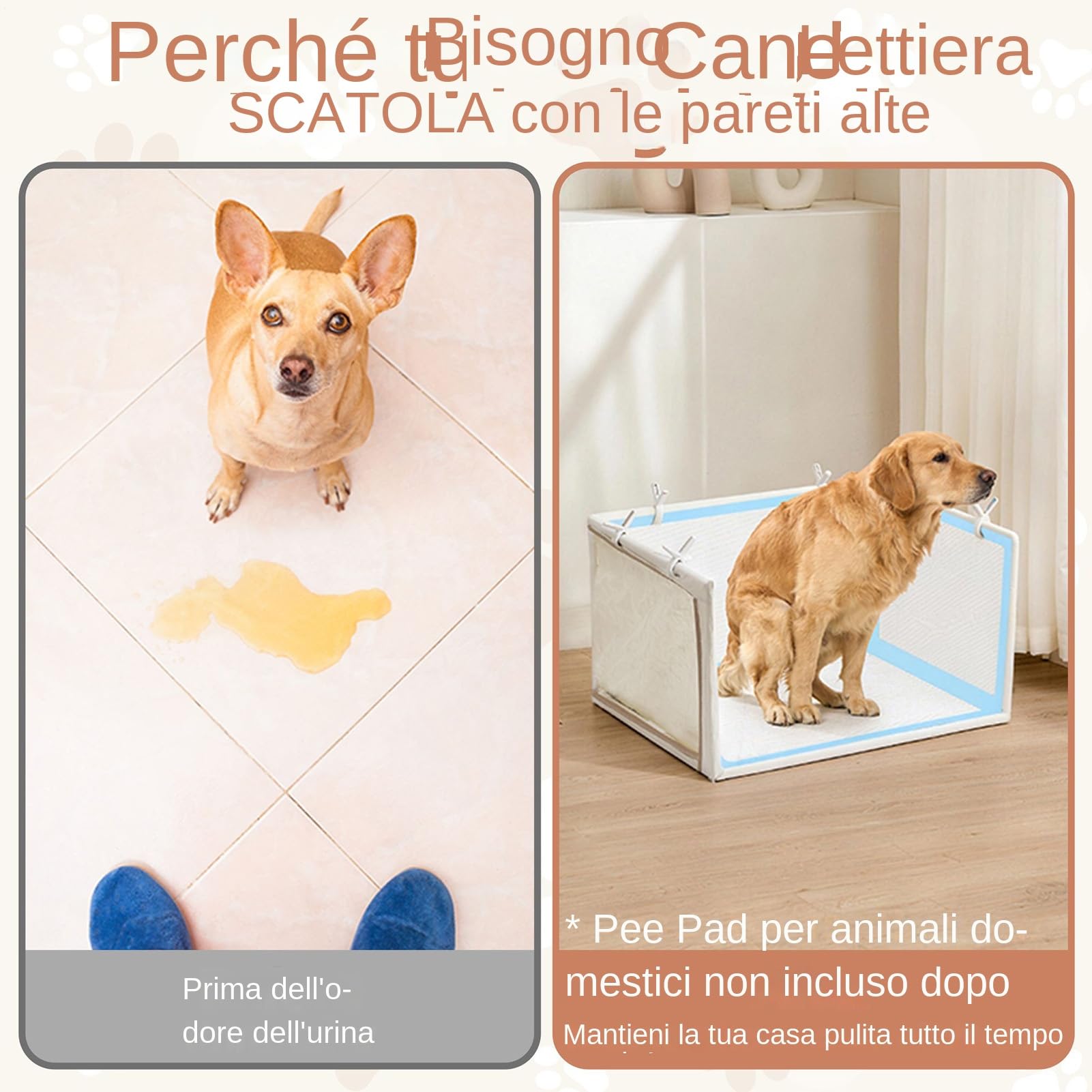 Bandeja Sanitaria para Perros Interior Impermeable con Paredes Altas para | Estación para Hacer Pis en Interiores Para Apartamento Balcón Sala De Estar Pequeño Mediano