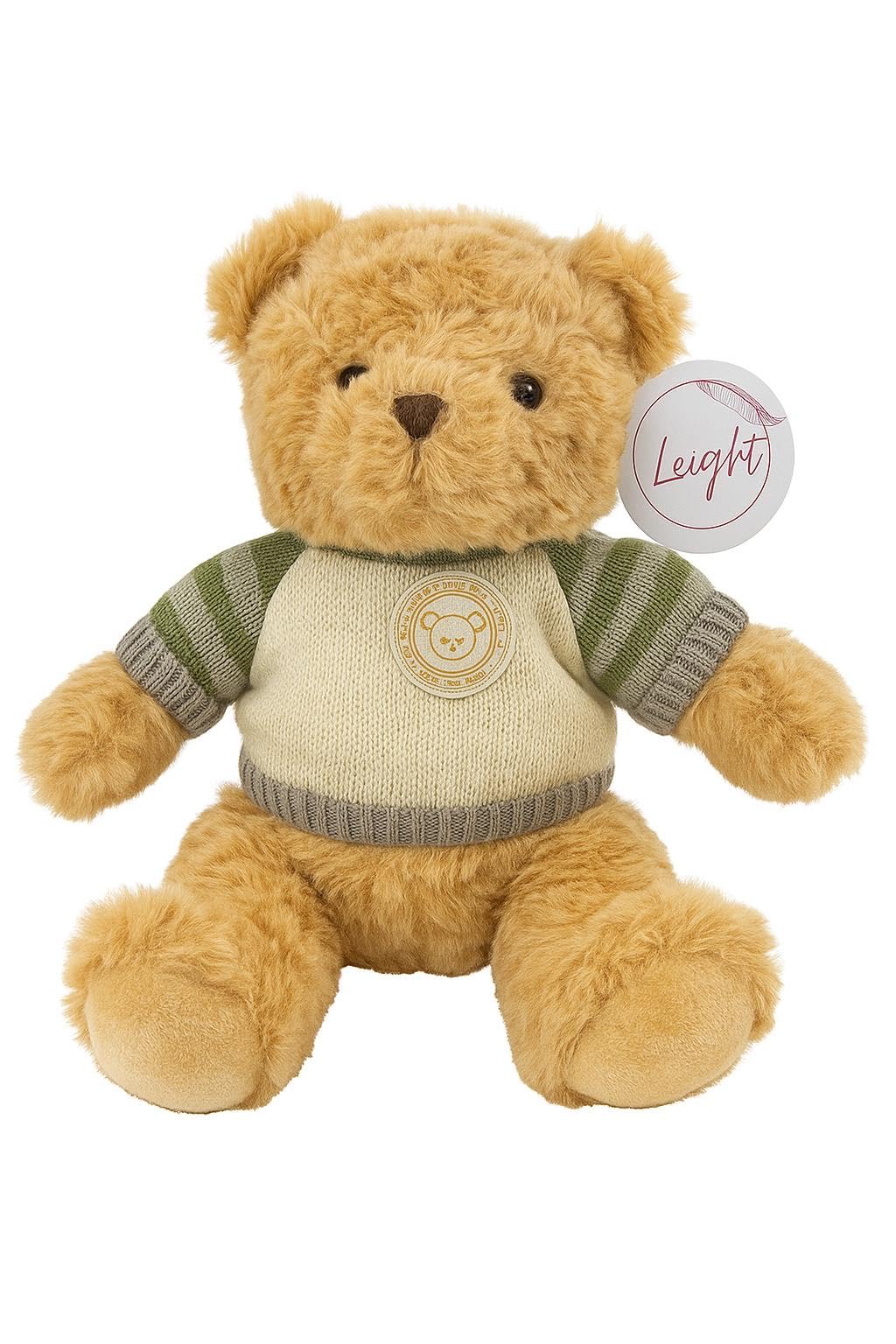 LEIGHT Orsacchiotto di Peluche Morbido con Maglione – 30cm Pupazzo Coccoloso per Bambini & Adulti, Regalo Perfetto & Decorazione Elegante (MAGLIONE ORSACCHIOTTO VERDE)