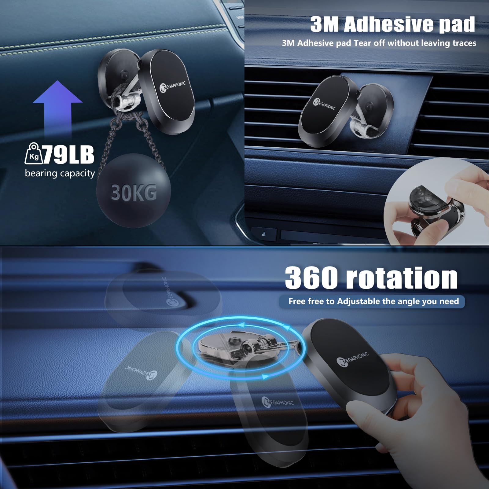 SEMBO Ultraflacher Magnet-Handyring – Faltbar, Mit MagSafe Kompatibilität (Rosa)