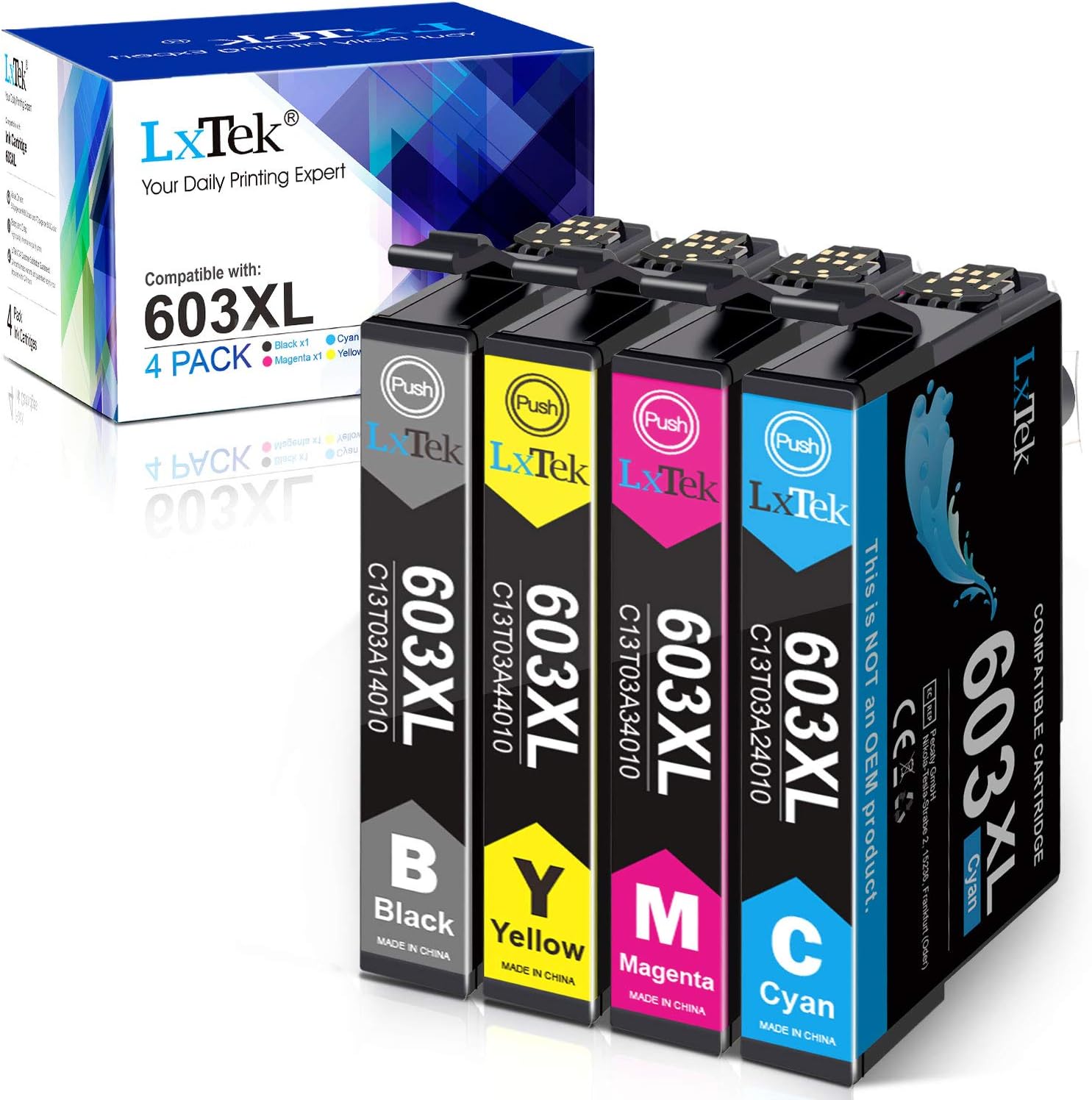 LxTek 603 XL Compatible para Epson 603XL Cartuchos de Tinta para Epson  Expression Home XP-3100 XP-4100 XP-2100 XP-2105 XP-3105 XP-4105, Workforce  WF-2810 WF-2830 WF-2835 WF-2850 : Amazon.es: Informática