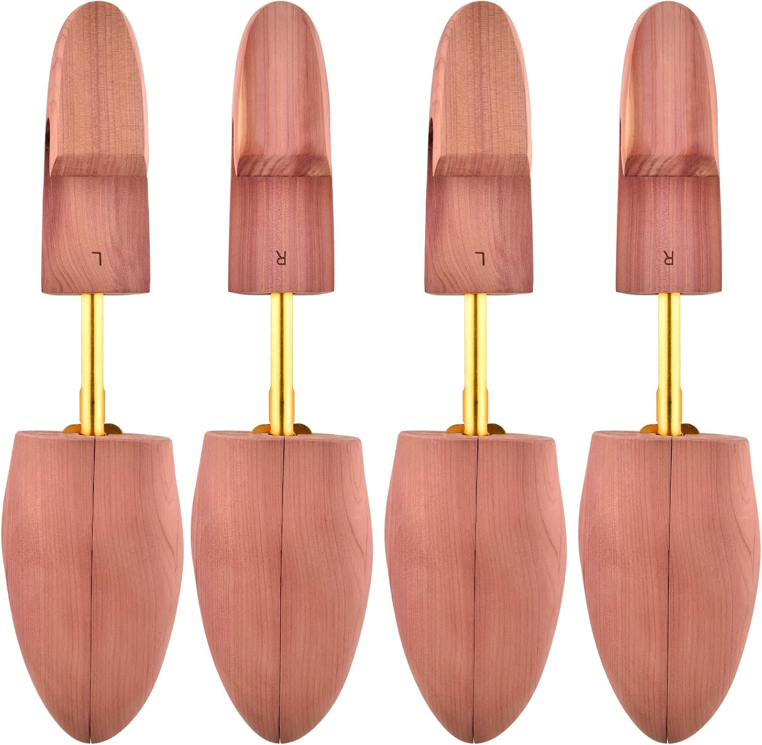 Cedar Shoe Tree for Men, Wide Heel Women's Adjustable Shoe Tree, Split Toe Cedar Boot Tree