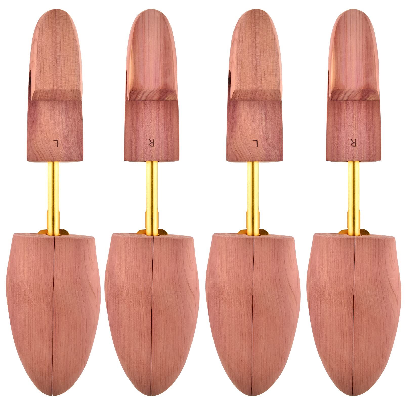 Zedernholz-Schuhspanner für Herren, breiter Absatz, verstellbarer Schuhbaum, geteilter Zehenbereich, Zedernholzstiefelbaum