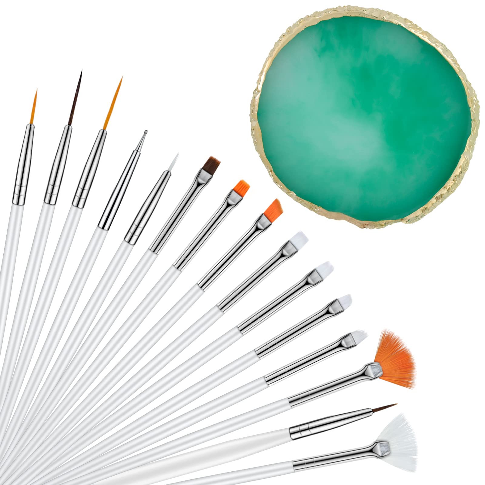 Nail Art Mixing Palette Resin Plate Tray for Mixed Paint Drawing Color Display(Green)-image-11