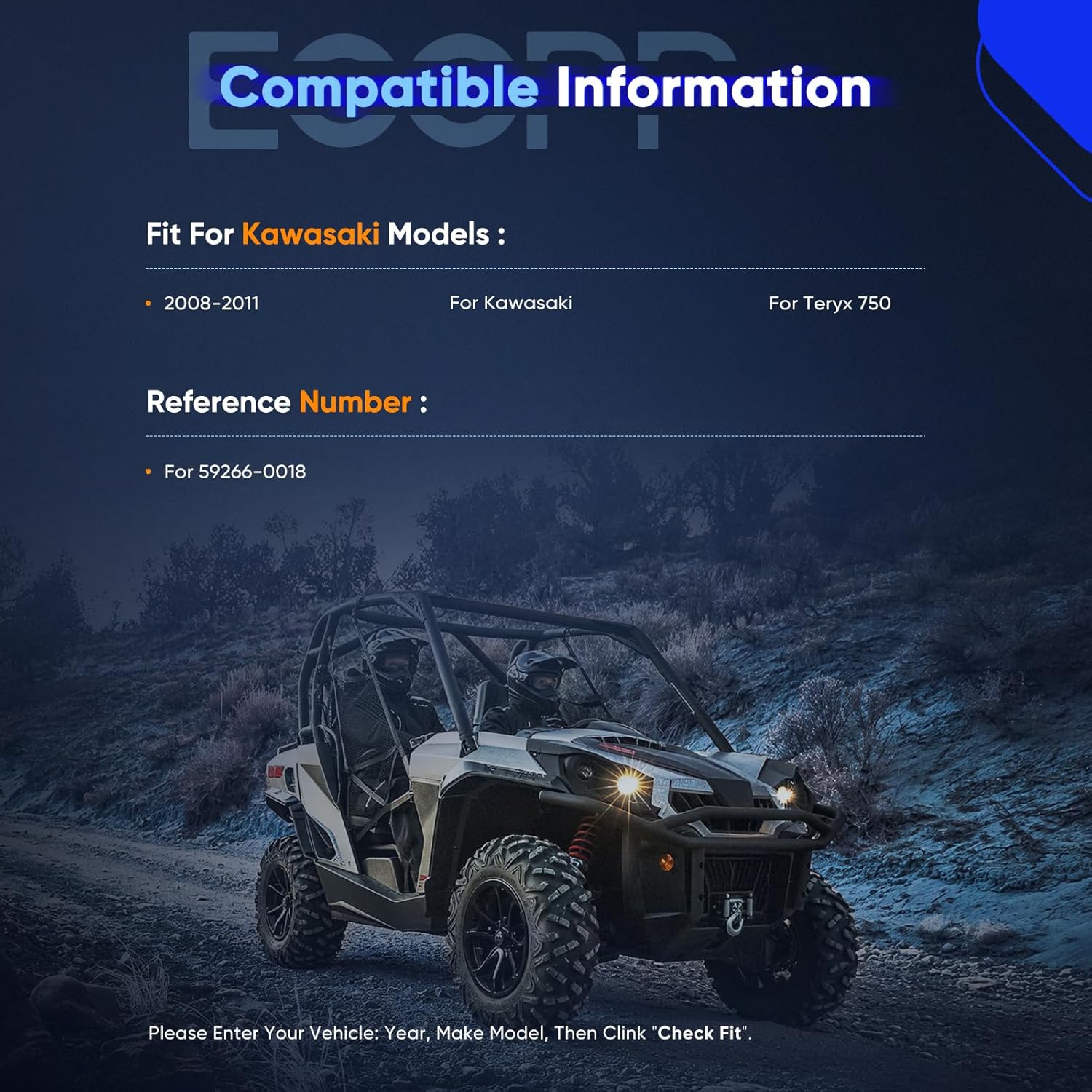 ECCPP CV Axle Drive Shaft Assembly fit 2009-2011 for Kawasaki Teryx 750 Rear Left 59266-0018