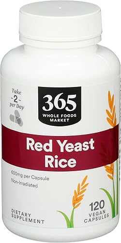 Whole Foods Market, Arroz de levadura roja 600 mg, 120 ct