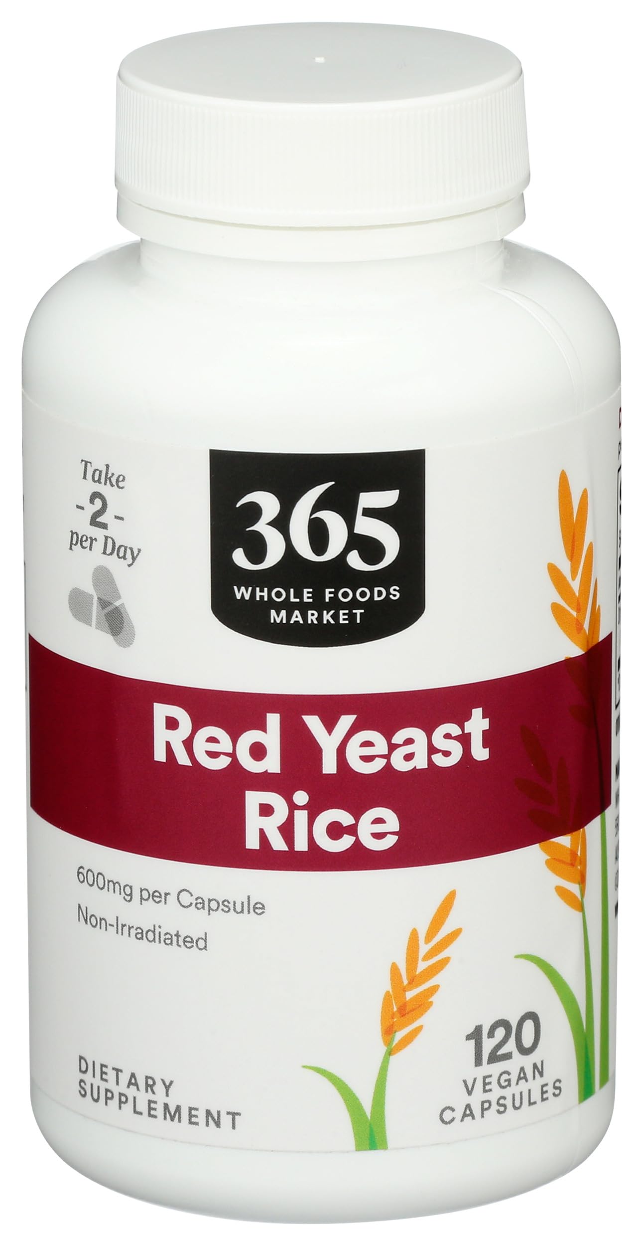 365 by Whole Foods Market, Red Yeast Rice 600mg, 120 Count