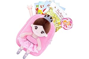 Gloveleya Toddler Backpack with Soft Ballerina Baby Doll, Ages 2+