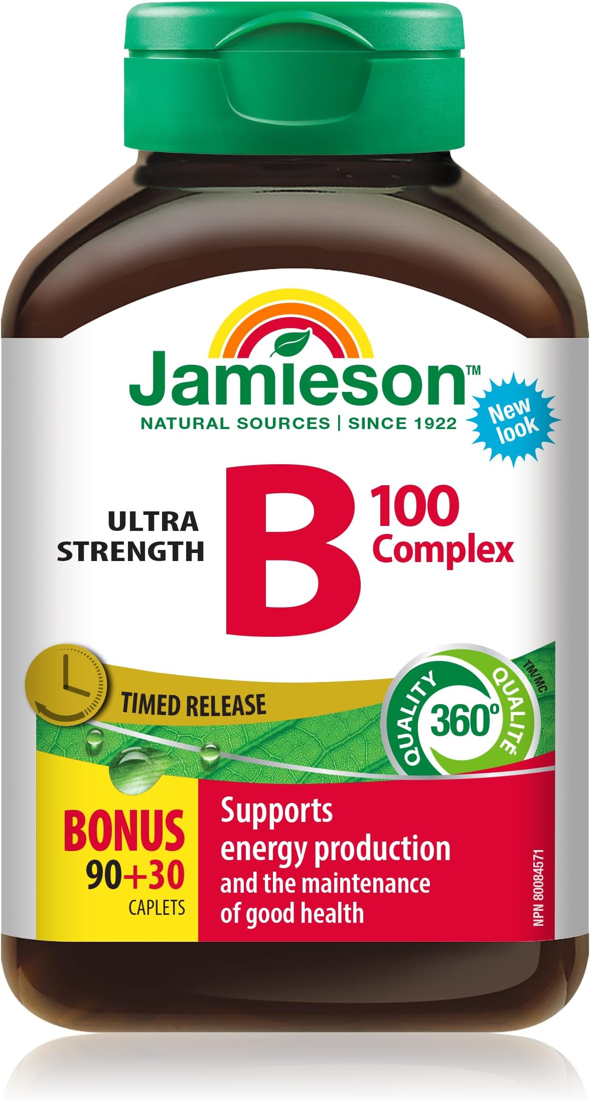 Jamieson B100 Complex Ultra Strength Timed Release - Bonus Size, Non-GMO, Gluten-Free
