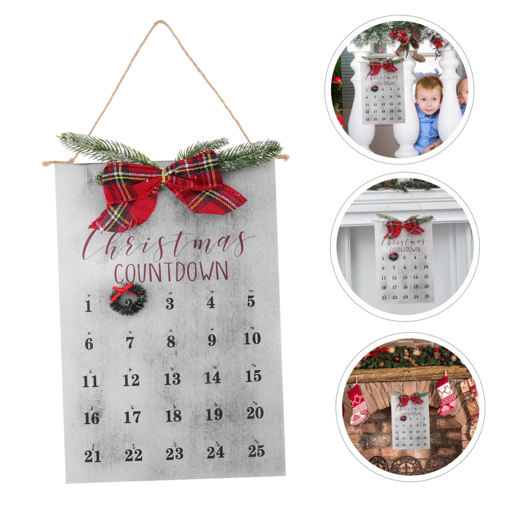Rustikaler Weihnachts Countdown Wreath Kalender Für Weihnachten Handgefertigt Aus Hochwertigem Material Für Festliche Ihrem Zuhause Oder Büro