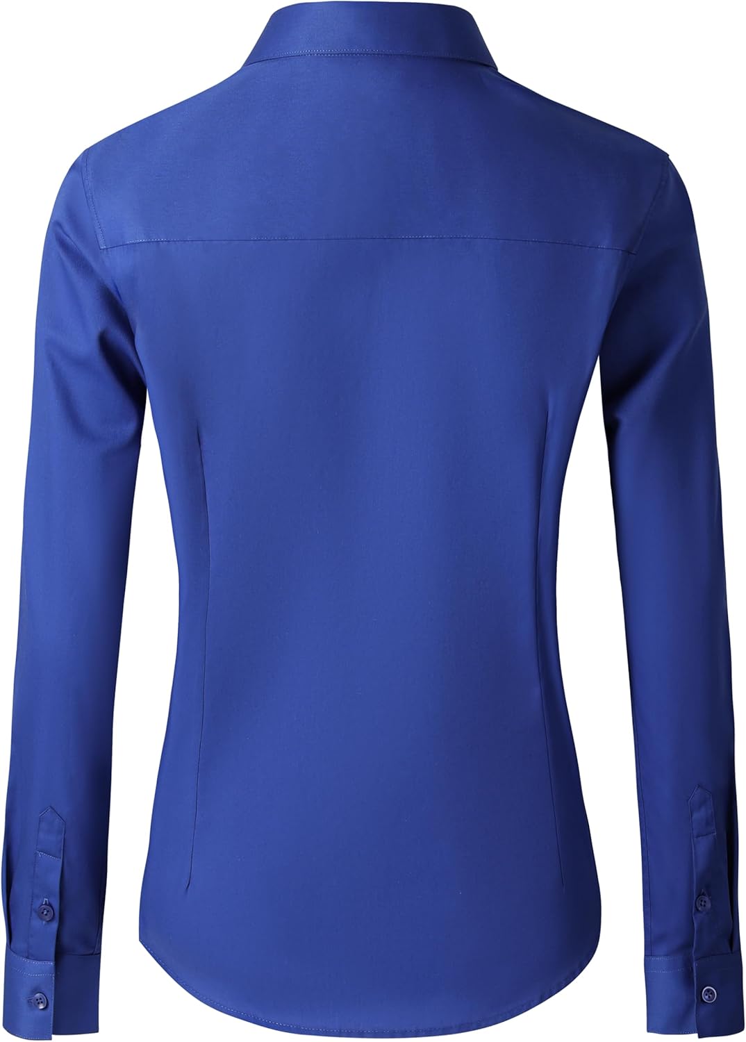 CUNLIN Womens Cotton Button Down Shirts for Women Fitted Long Sleeve Formal Dress Shirt Work Blouses Tops - Image 3