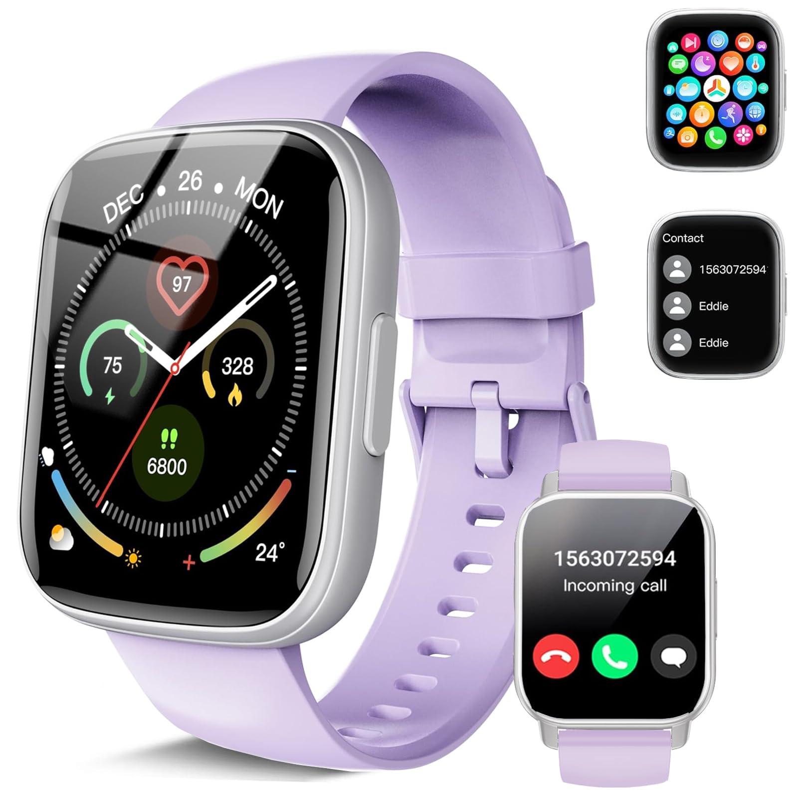 Cillso Smart Watch for Men Women, 1.85" Fitness Watch with Bluetooth 5.3 Call, Smartwatch with Heart Rate/Sleep Monitor, 110+ Sports Modes, IP68 Waterproof Activity Tracker for Android iOS, Pink — view 13