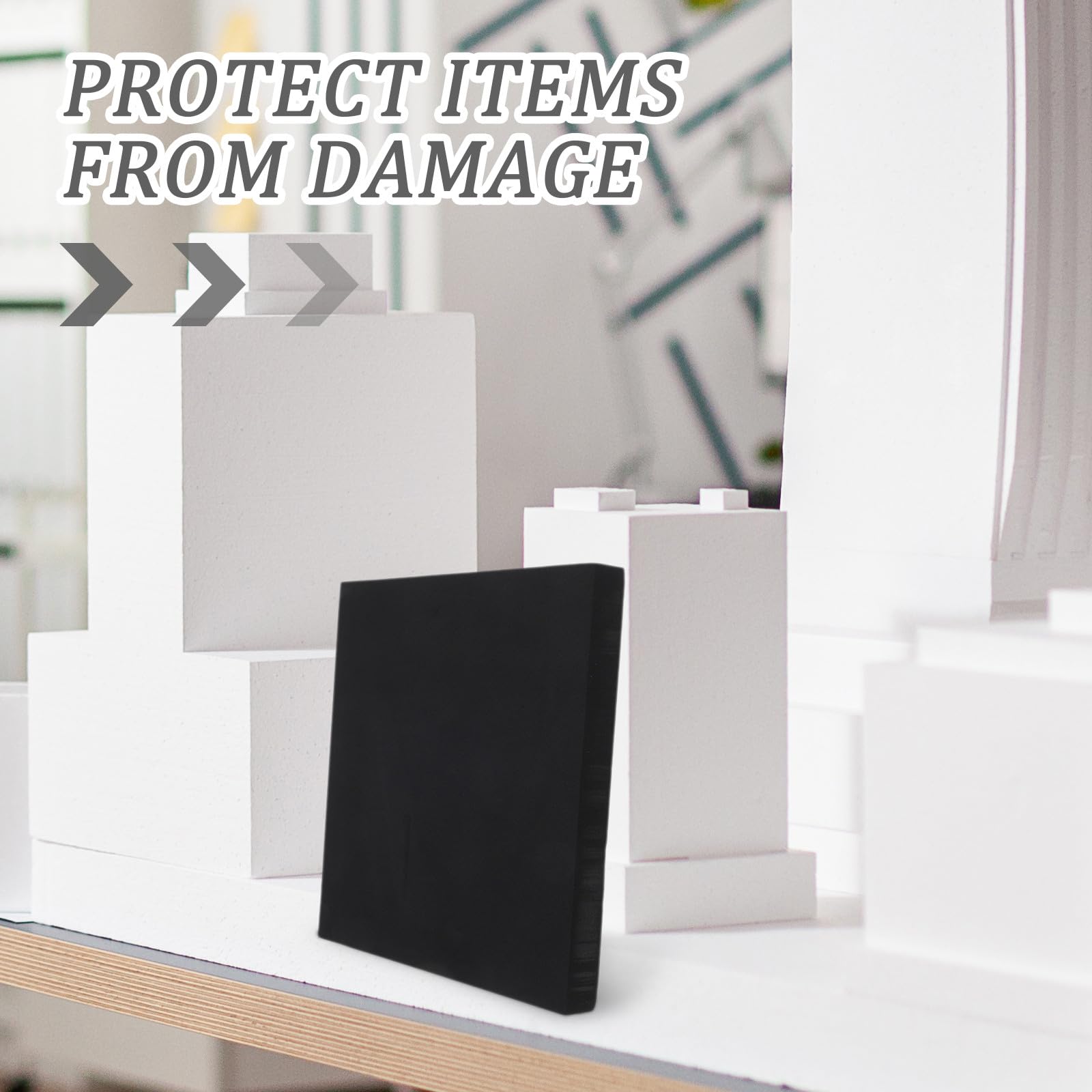 Abaodam Inserts D'emballage en Mousse Haute Densité 8 Pièces 10 X 1 Pouces Coussins Anti-vibrations Découpables pour Protection Colis Loisirs Créatifs et Cartons D'expédition