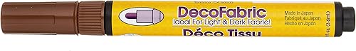Uchida 222-C-6 Marvy Deco - Marcador de punta fina de tela, color marrón