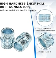 Vista 5 de SDTC Tech 12 pares de clips de alambre para estantes y 4 conectores a tope de poste para postes de 1 pulgada / 1.000 in - Clips de bloqueo