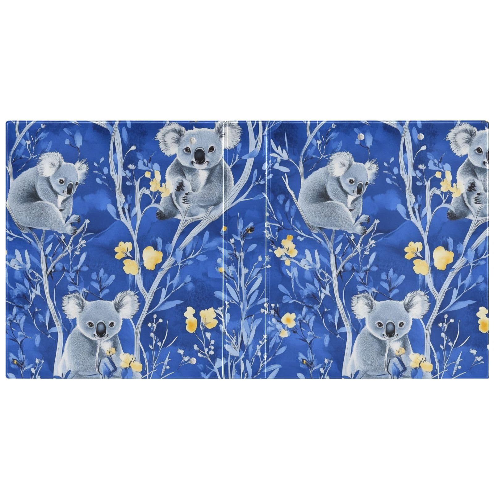 Un pollice e mezzo Forniture scolastiche Raccoglitore Cartone Animato Carino Grigio Koala