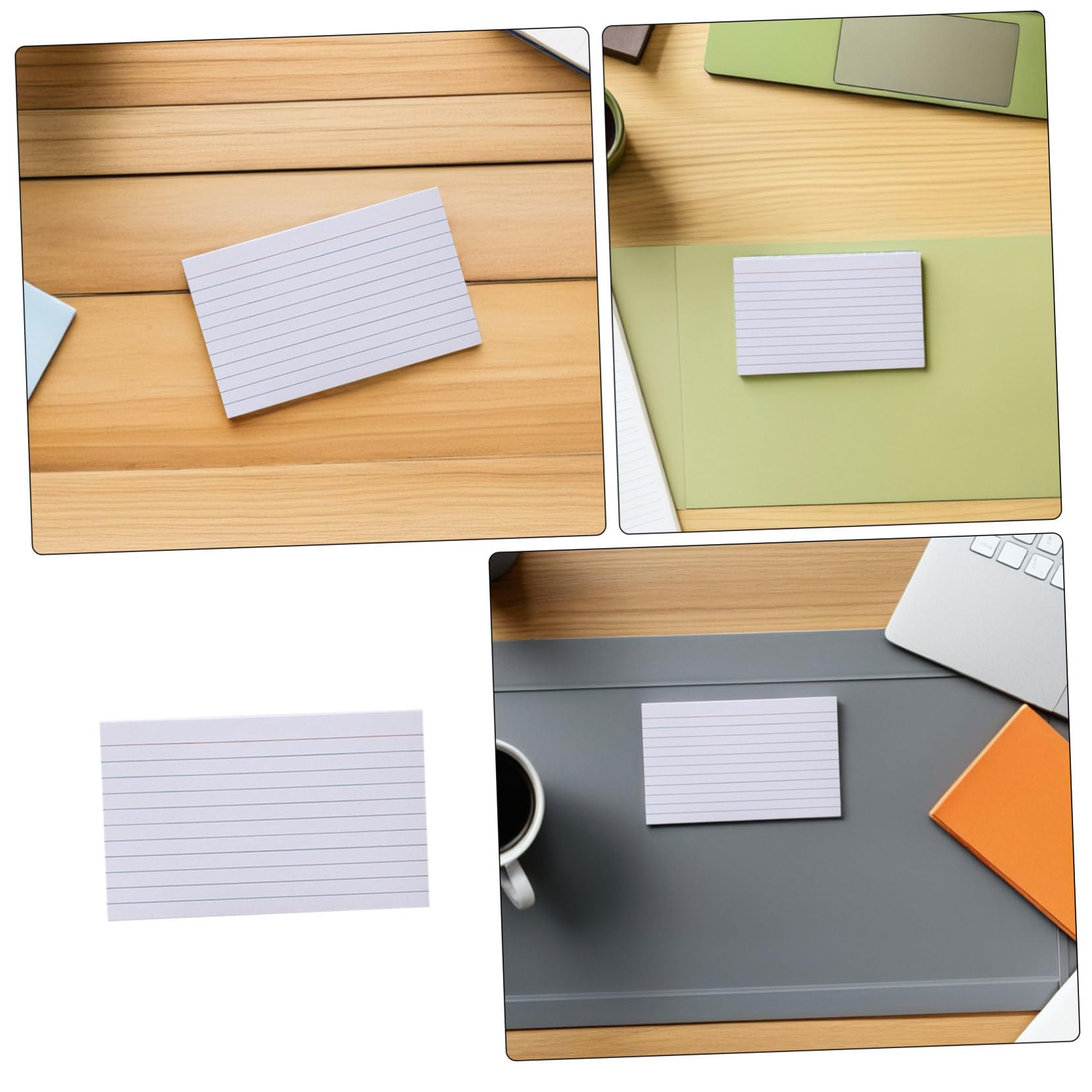 Angoily 600 Linierte Karteikarten aus Papier Weiß für Lernen und Präsentationen
