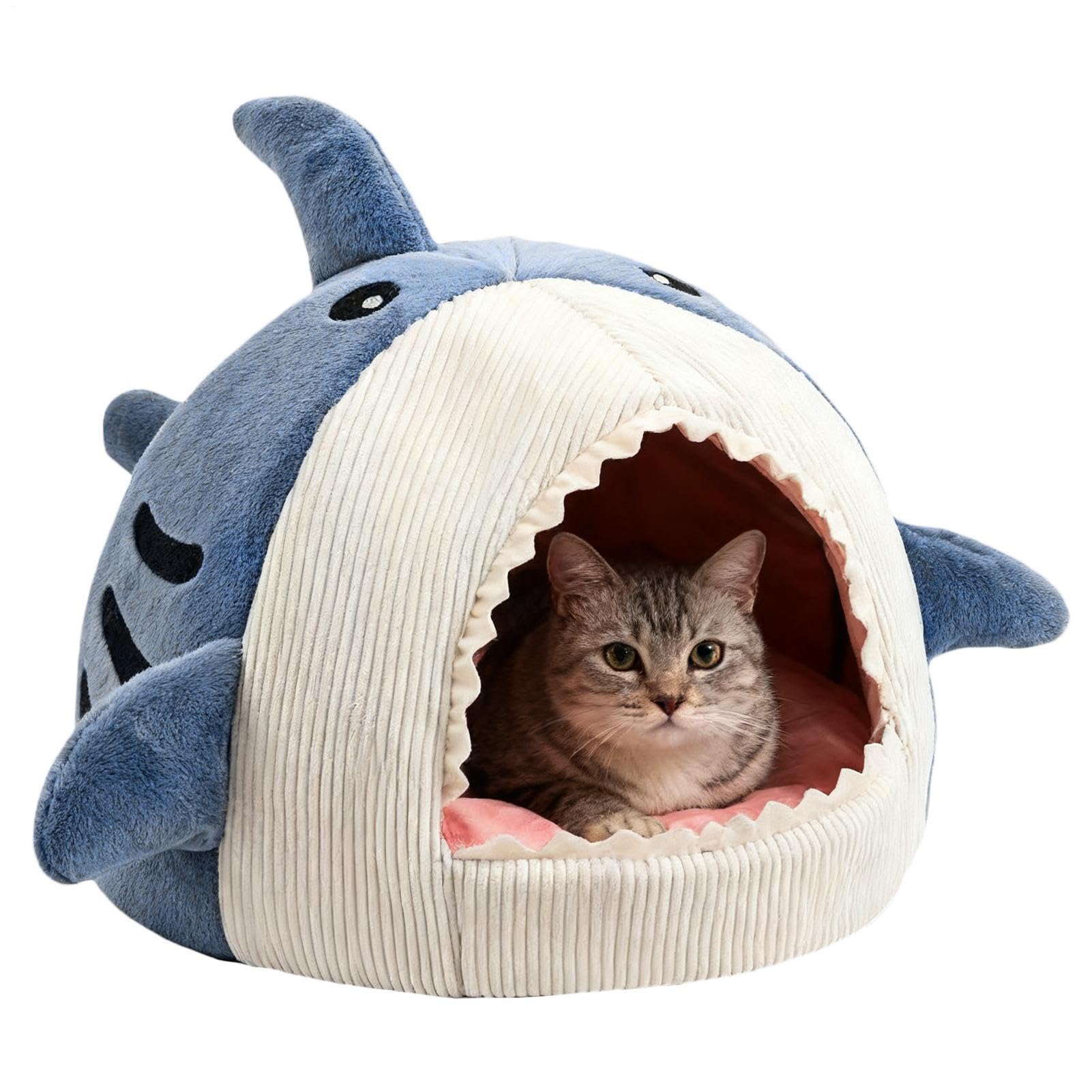 Casa De Tiburón De Felpa Lavable: para Gato/Perro Pequeño, Escondite Y Duradero, Muebles De Interior Duraderos, Solución Ideal para Dormir | Rincón Relajante Y Confiable para Dormitorio