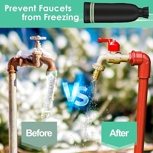 Miniatura 2 de Fundas de grifo para exteriores para invierno, 25 pulgadas de largo x 13 pulgadas de ancho, protector de congelación aislado para boquillas de agua,