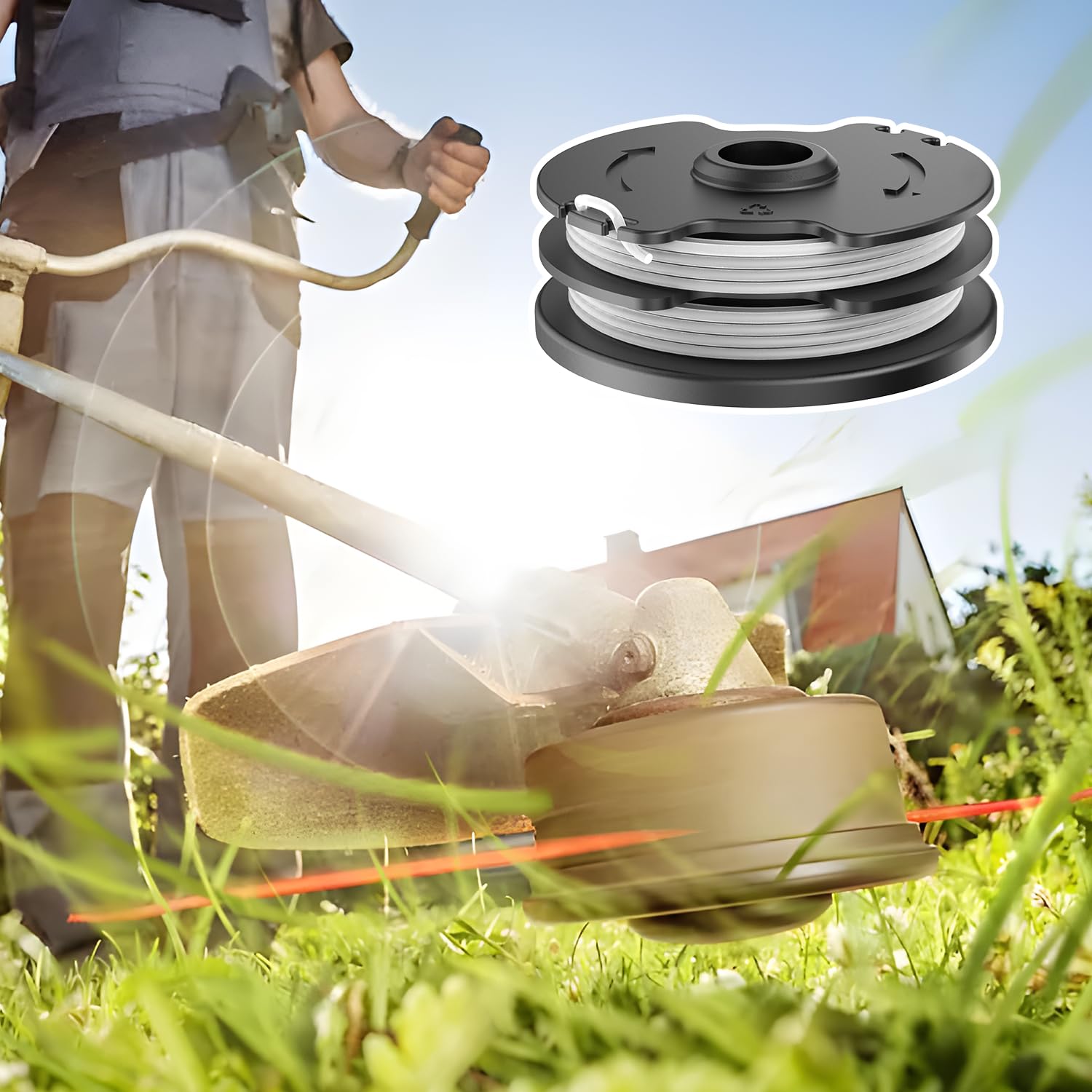 Bobine Ricambio Per Decespugliatore Parkside LIDL - Confezione 4 Pezzi Con Copribobina