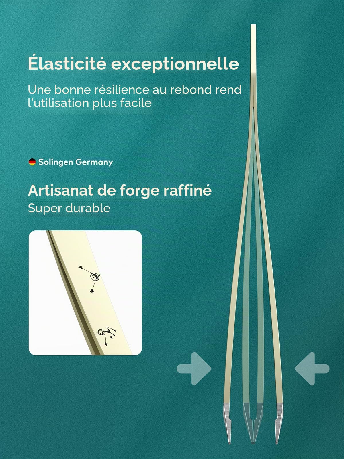 MR.GREEN Pince à épiler pour sourcils et poils du visage, pince à épiler professionnelle en acier inoxydable pour femmes et hommes, pince à épiler inclinée mignonne pour une épilation facile
