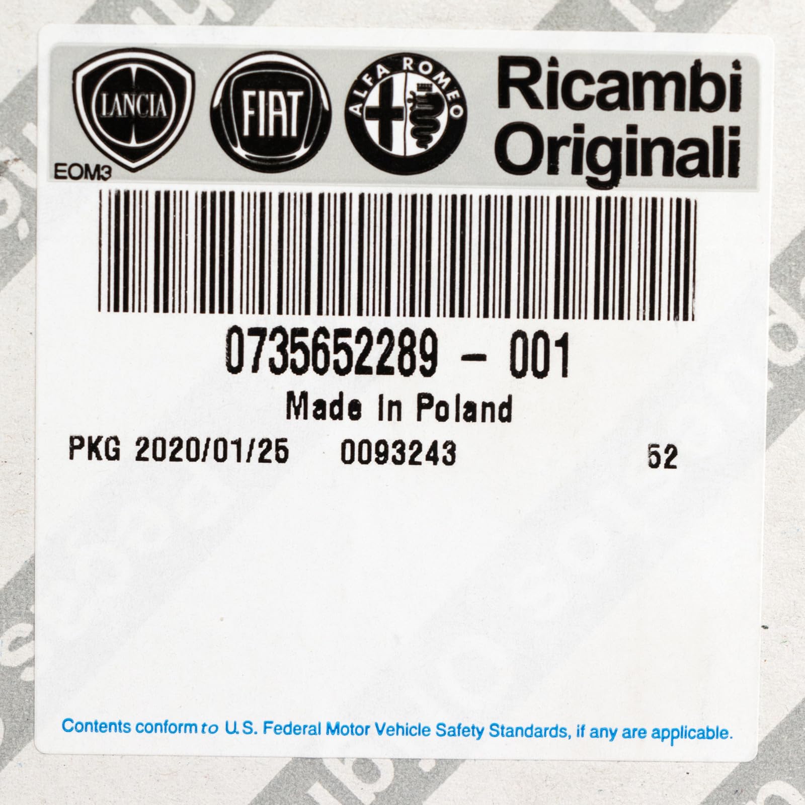 Abdeckleiste für die vordere Stoßstange Abarth 500 ab Bj. 2016  