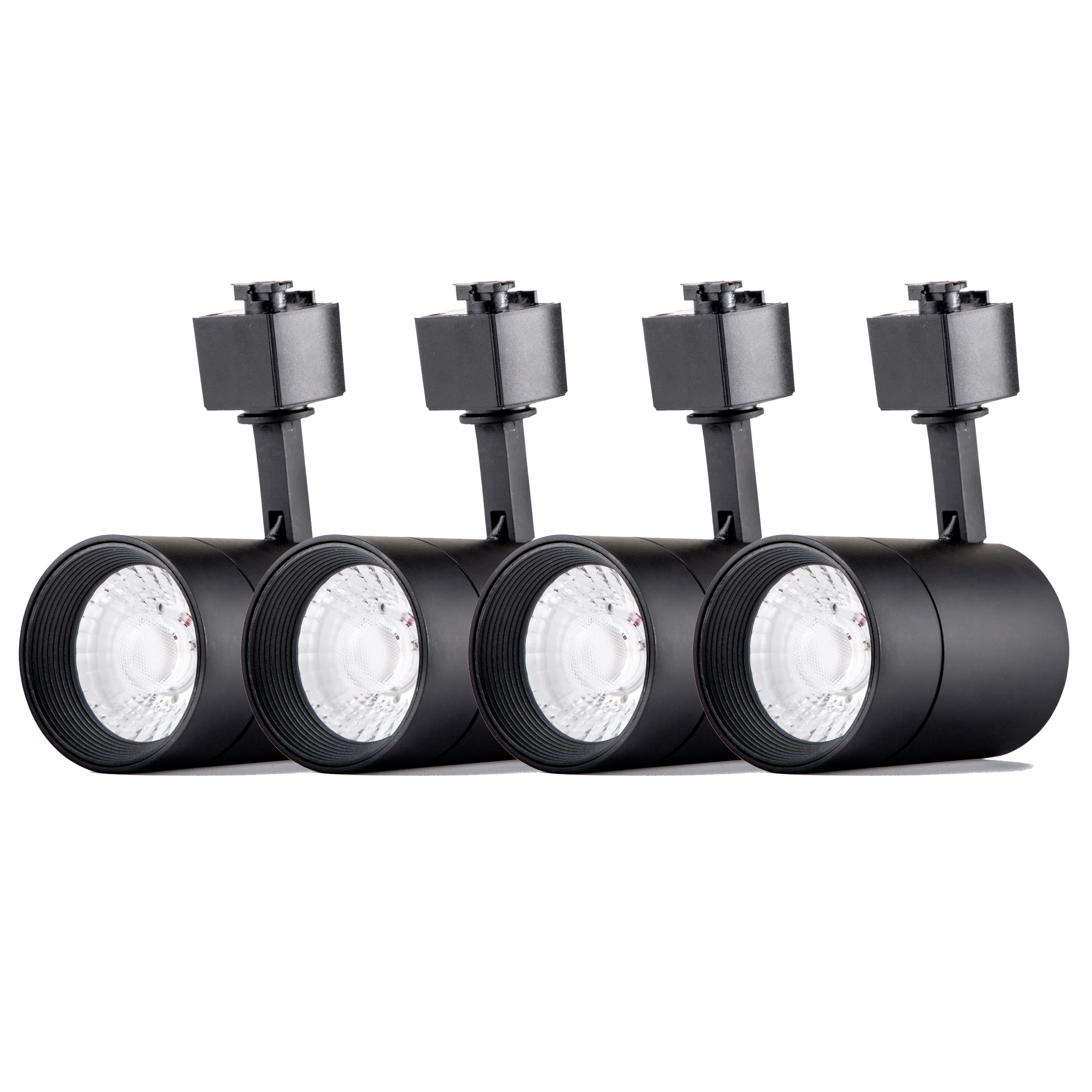FLSNT4-Pack LED Track Lighting Heads for Juno Track, Dimmable 24° LED Spotlight Light Heads, 12W (75W Equivalent), CRI90, 800LM, 3000K Soft White, Black