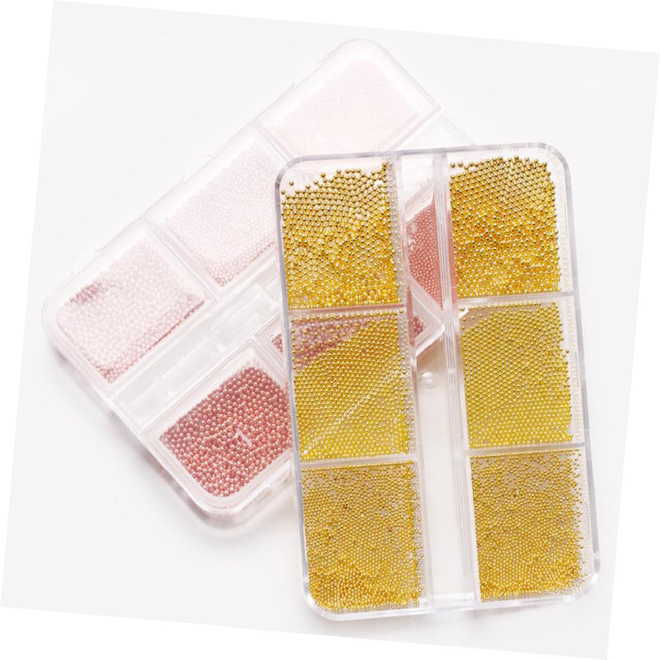 minkissy 3 Set Di Perline Per Nail Art Perline Per Unghie in Metallo Per Donne E Ragazze Mini Perline Decorative Rotonde Per Lartigianato E La Decorazione Della Casa 4 Scatole * 3