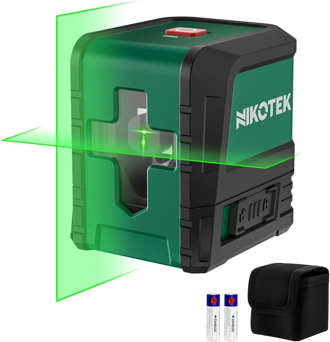 Laser Level, Self-leveling Green Line Laser With Horizontal and Vertical Lines for Construction and Picture Hanging, Battery Included