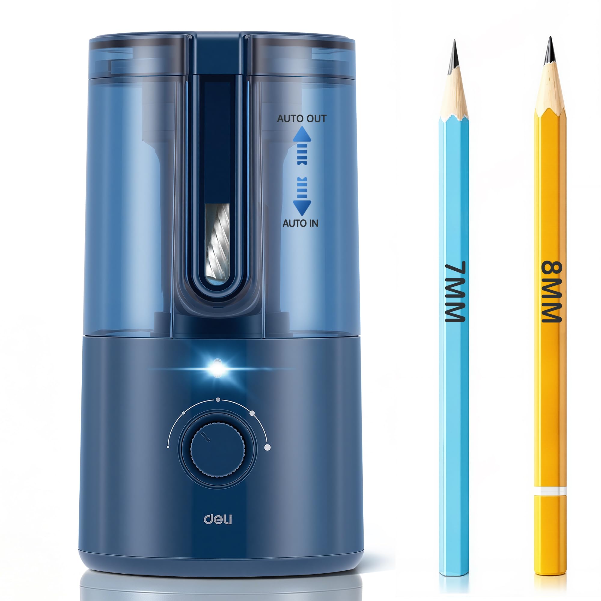 Deli Electric Pencil Sharpener Blue