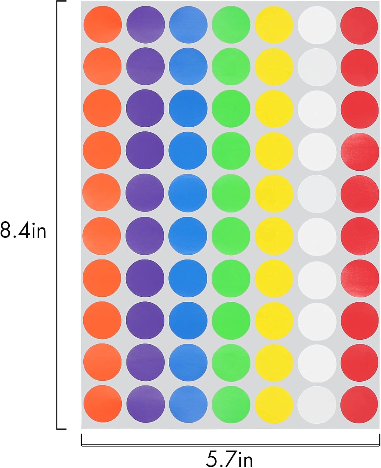Dot Stickers - 1050 Count - 3/4" Removable Color Dots Stickers - Round Circle Color Coding Labels, Garage Sale Stickers, Dot Stickers for Toddlers, Price Stickers, Moving Stickers, Library Book Labels