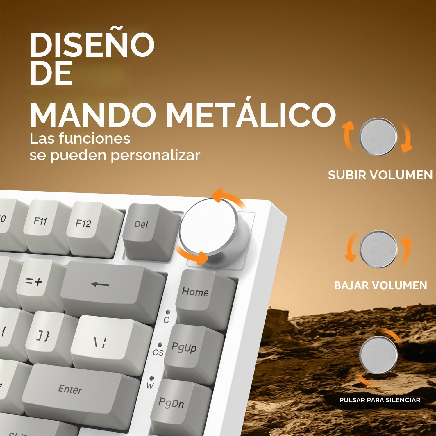 ATTACK SHARK K85 Teclado Mecanico Gaming para Valorant, Accionamiento Ajustable, Interruptor Magnético, Apex Pro TKL Gasket Teclado con Cable, RGB, Perilla, Soporte DKS/MT/TGL, QWERTY US, para PC/Mac