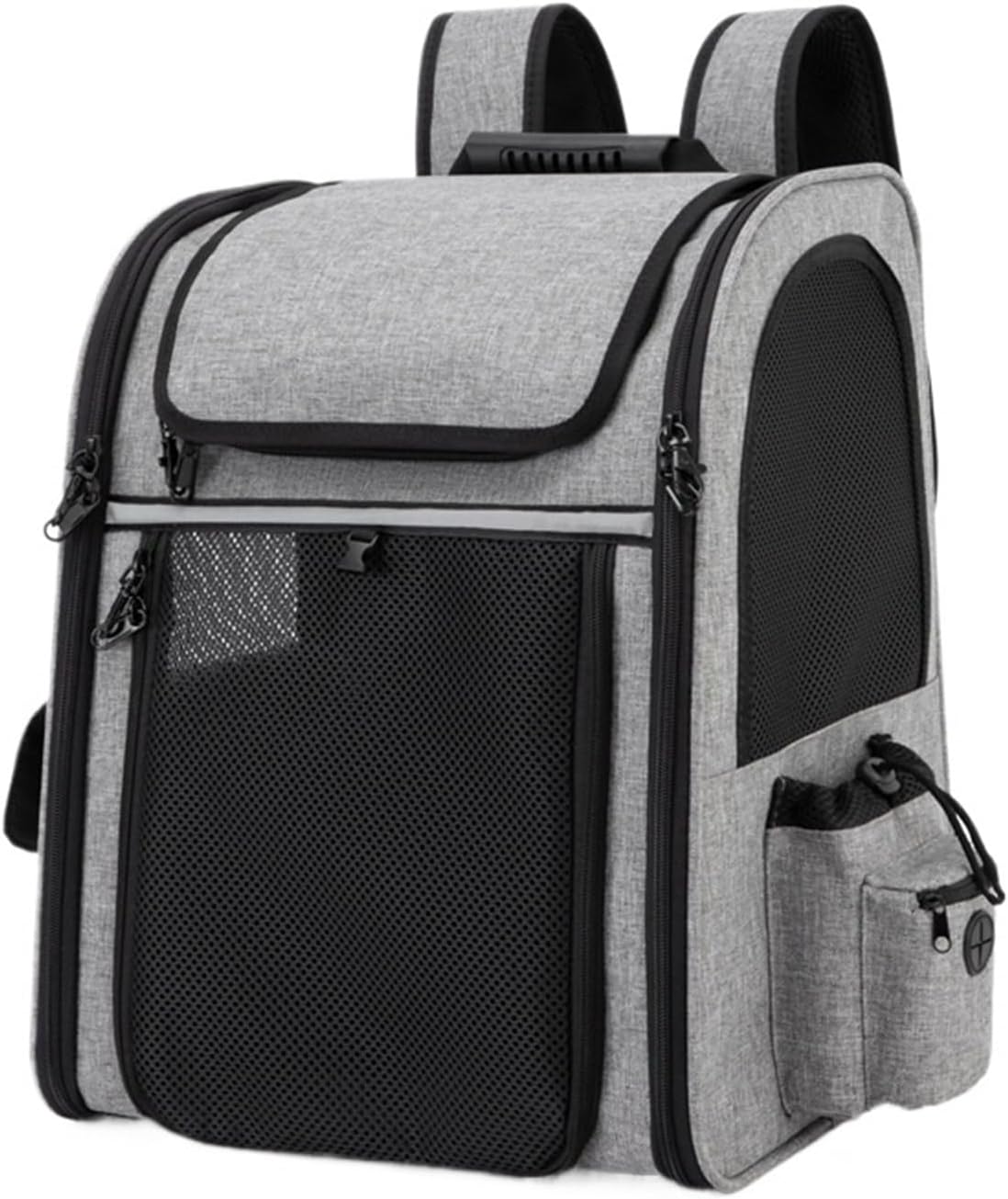 Compatible for Cats and Dogs, Portable Breathable Foldable Pet Backpack, Large Capacity Oxford Cloth Carrier Bag(B)