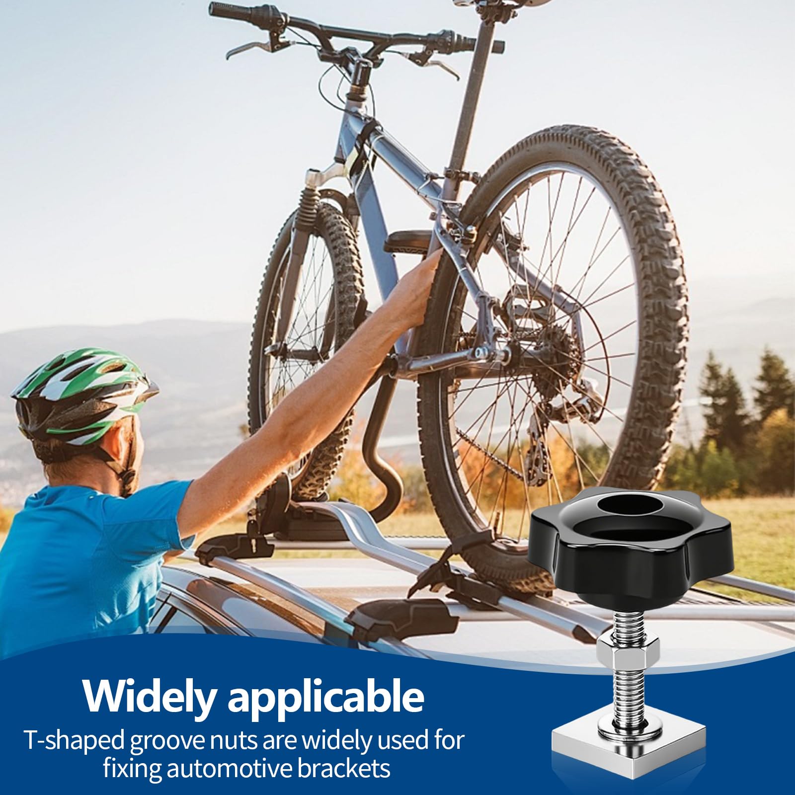 6 viti per scanalature a T, in acciaio inox M8, per tetto, compatibile con barre per tetto, barre portapacchi e binari