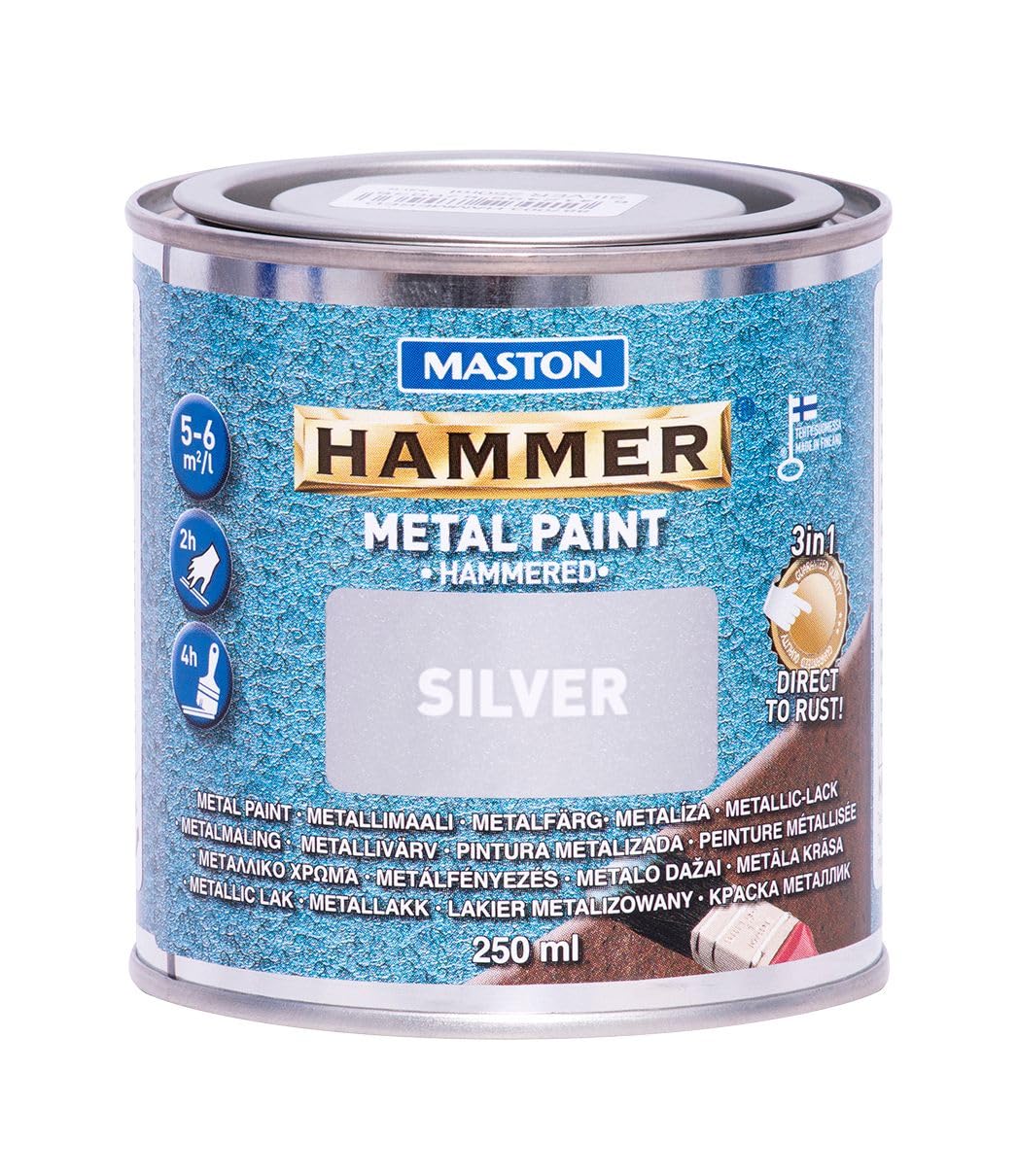 Maston Paint Hammer Hammered Silver 250ml