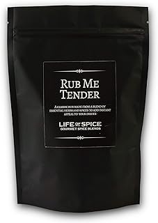 فرك باربيكيو راب مي تندر من لايف اوف سبايس | فرك توابل لجميع الاغراض للحوم والاسماك والخضروات | عبوة كبيرة (175 غرام) مع بطاقة وصفة | بابريكا والزعتر والفلفل الاسود واوراق الغار | فرك شواء لذيذ خالي