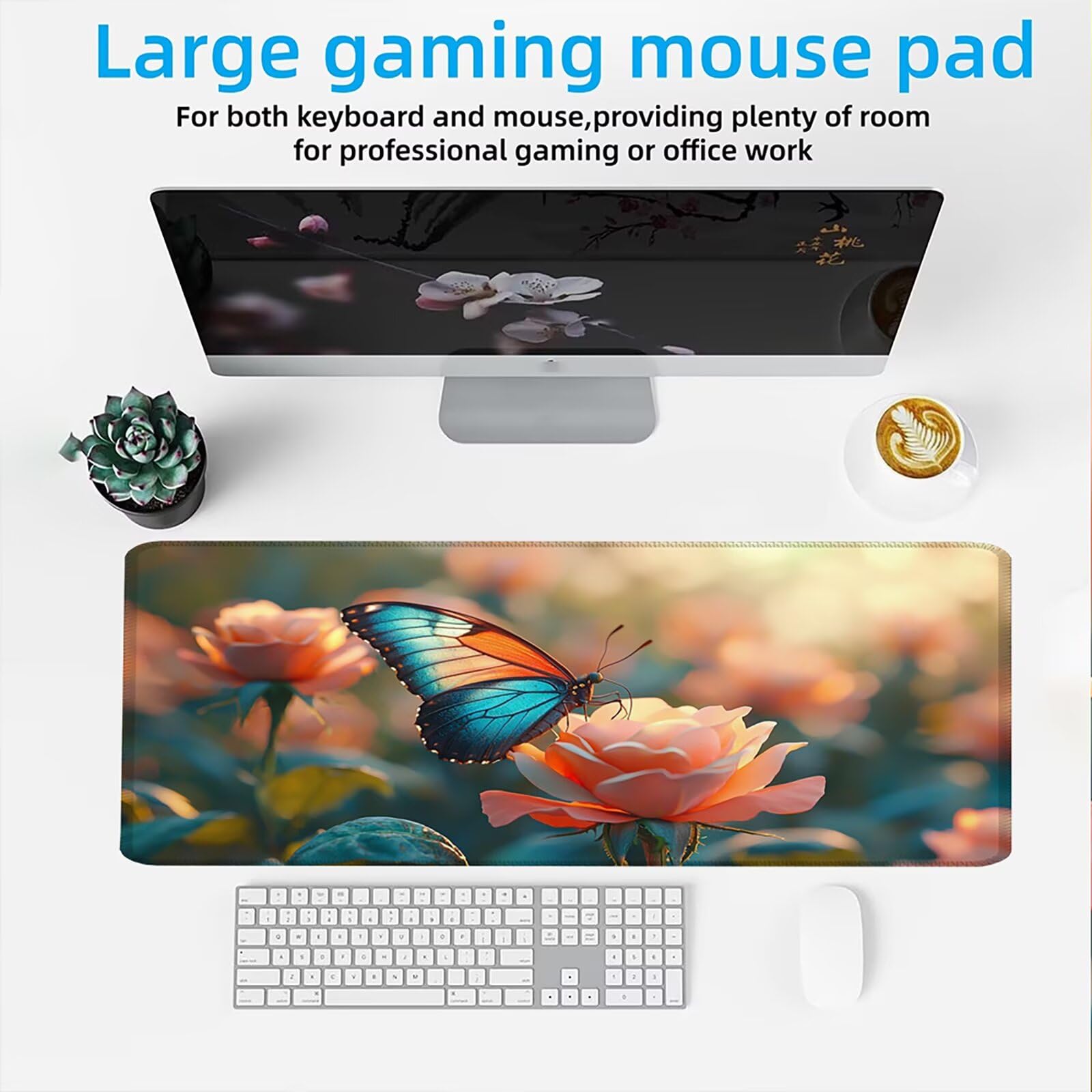 Podkładka pod mysz 1200 x 600 mm Podkładka pod mysz dla graczy, biurkowa mysz ultra cienka antypoślizgowa gumowa podstawa zmywalna ulepszona dokładność prędkości do komputera, komputera, pracy