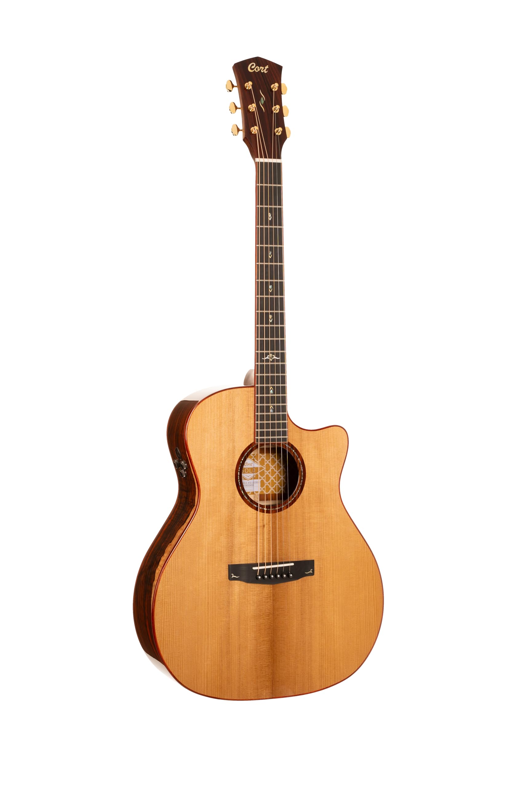 Cort アコースティックギター Gold-A10 Cocobolo Amazon.com: Cort GOLDA10 Gold A10 Cocobolo Acoustic-Electric