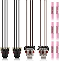 Vista 1 de MOTOALL 224-396-007 Arnés de señal de giro de faros para Freightliner Columbia 224396007 con conectores a tope termocontraíbles azules