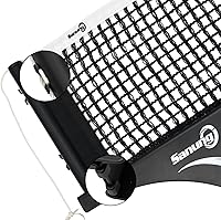 Vista 5 de Sanung S405 - Juego de red de tenis de mesa gruesa y postes, profesional plegable de alta resistencia con abrazadera con base estable para mesa