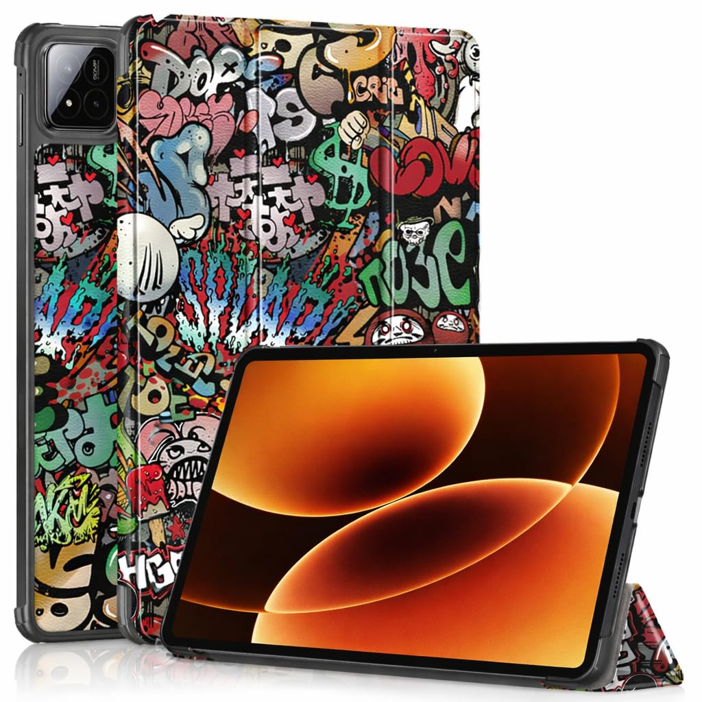ProElite Cover for Xiaomi Mi Pad 7/7 Pro 11.2 inch Cover Case, Trifold Flip Case for Xiaomi Mi Pad 7/7 Pro 11.2 inch, Support Auto Sleep Wake, Hippy-image-39