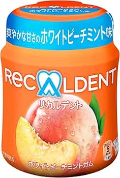 Amazon.com : Japanses Recaldent Gum Peach Mint Bottle 4.93oz(140g