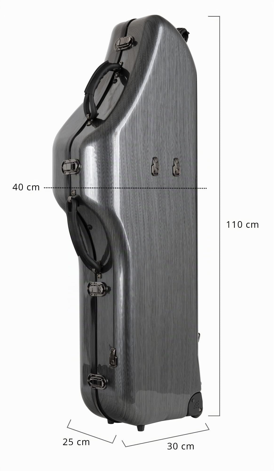 Custodia Lechgold Deluxe per Sassofono Baritono, Peso: 6, 6 kg | Custodia per strumenti Lechgold "Deluxe" per sassofono baritono, Custodia robusta in plastica, Guscio rigido ammortizzante