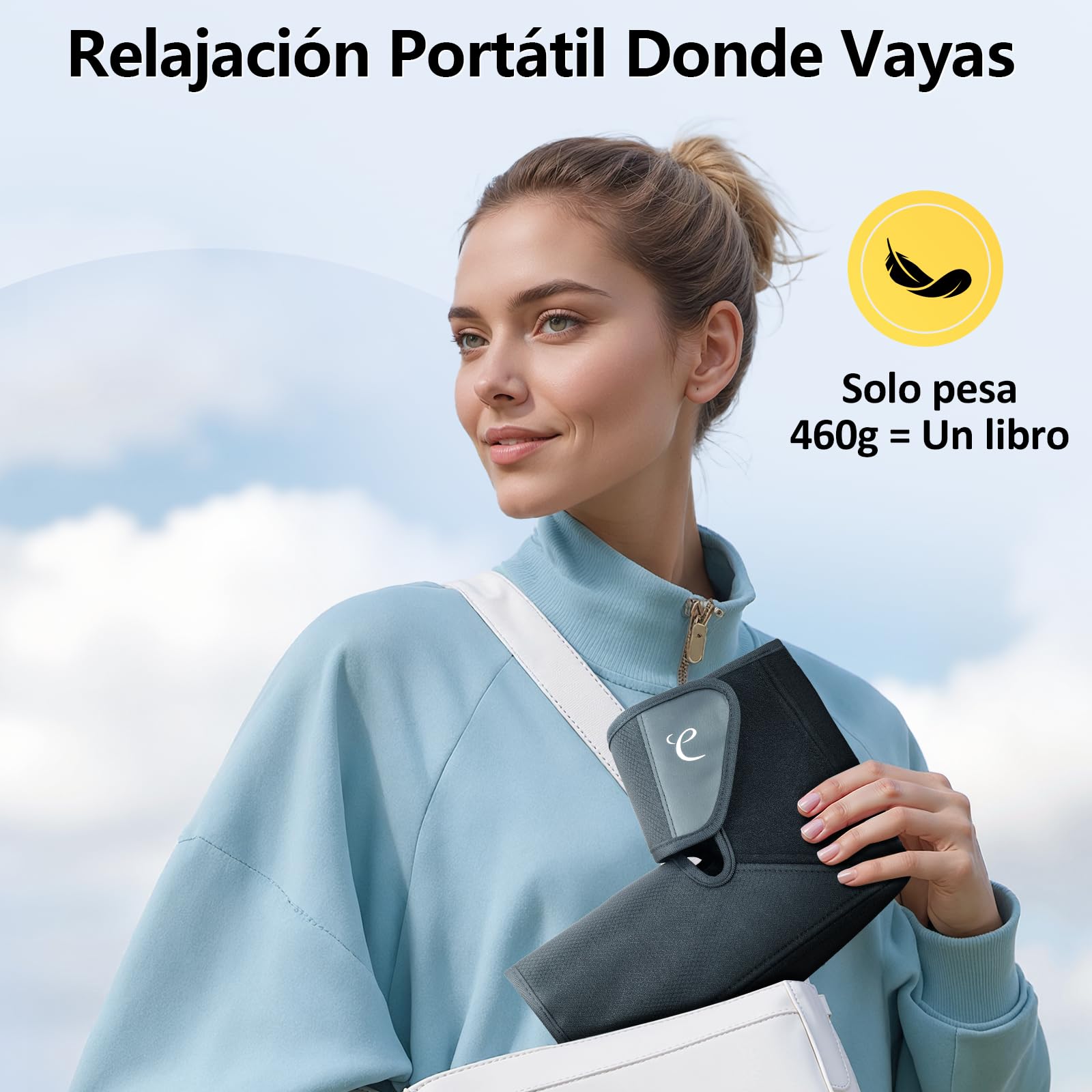 Comfytemp Masajeador de Pies Inalámbrico, Masaje de Compresión, Batería 2500mAh, Calefacción para los Pies, Masaje Personalizable para Tobillos, Talones, Plantas y Empeines, Adecuado para Papá y Mamá