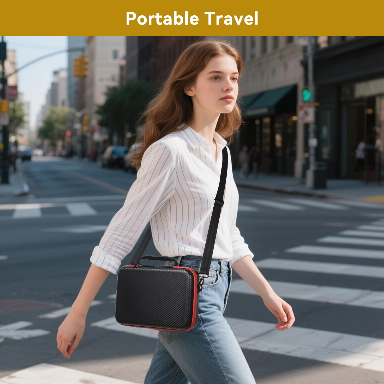 UTEBIT Borsa per valigie Insta360 X5, borsa a tracolla impermeabile portatile con tracolla, custodia a prova di caduta per accessori Insta 360 X5